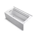 Kohler 1122-GHLA-0 Archer 60" x 32" Alcove Heated Bubble Massage Air Bath Left Drain White