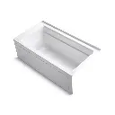 Kohler 1122-GHRA-0 Archer 60" x 32" Alcove Heated Bubble Massage Air Bath Right Drain White