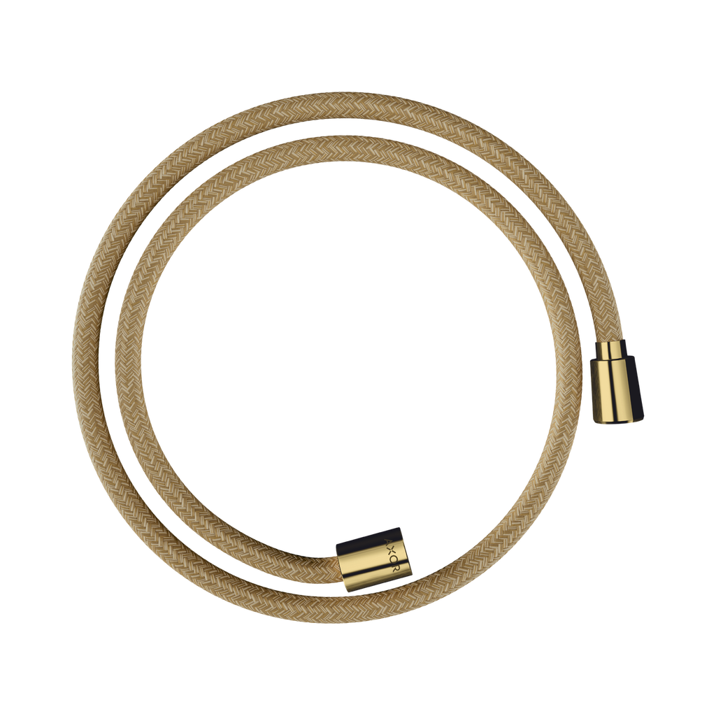 Hansgrohe 28227990 Axor Textile Hose With Cylindircal And Conical Nut 49" Polished Gold Optic