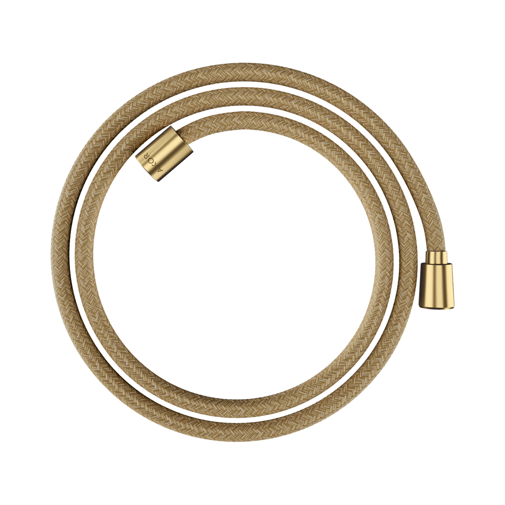 Hansgrohe 28259250 Axor Textile Hose With Cylindrical And Conical Nut 63" Brushed Gold Optic