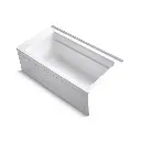 Kohler 1122-GHRAW-0 Archer 60" x 32" Alcove Heated Bubble Massage Air Bath Right Drain White