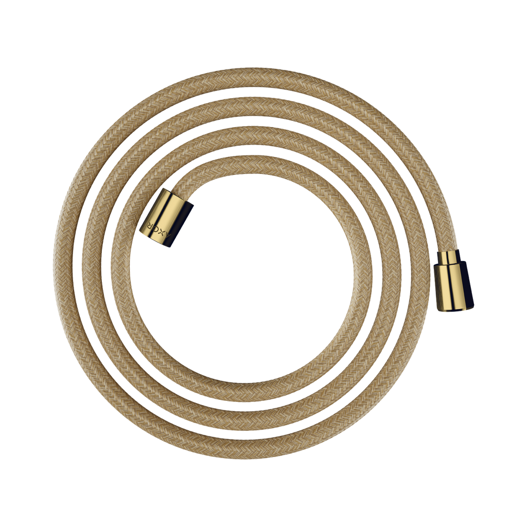 Hansgrohe 28290990 Axor Textile Hose With Cylindrical And Conical Nut 79" Polished Gold Optic