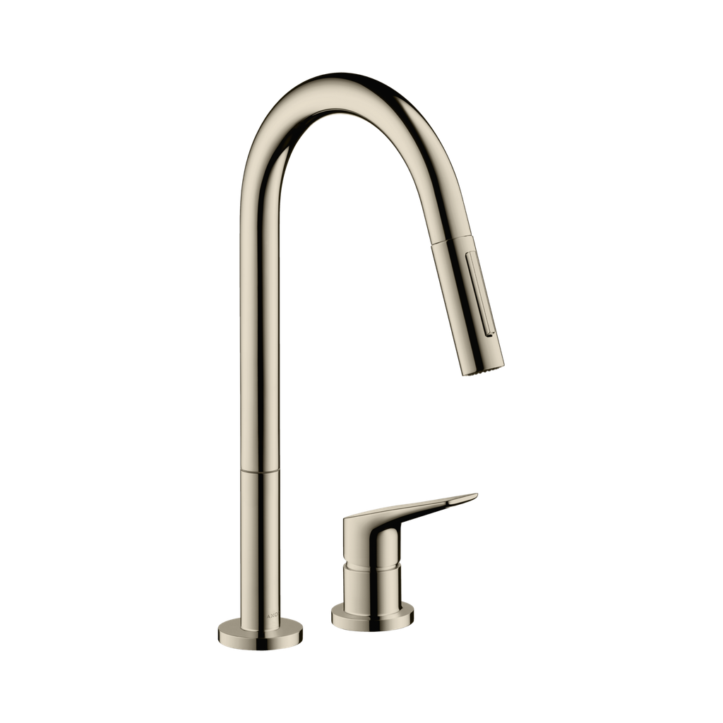 Hansgrohe 34822831 Axor Citterio 2-Hole Single Handle Kitchen Faucet Polished Nickel