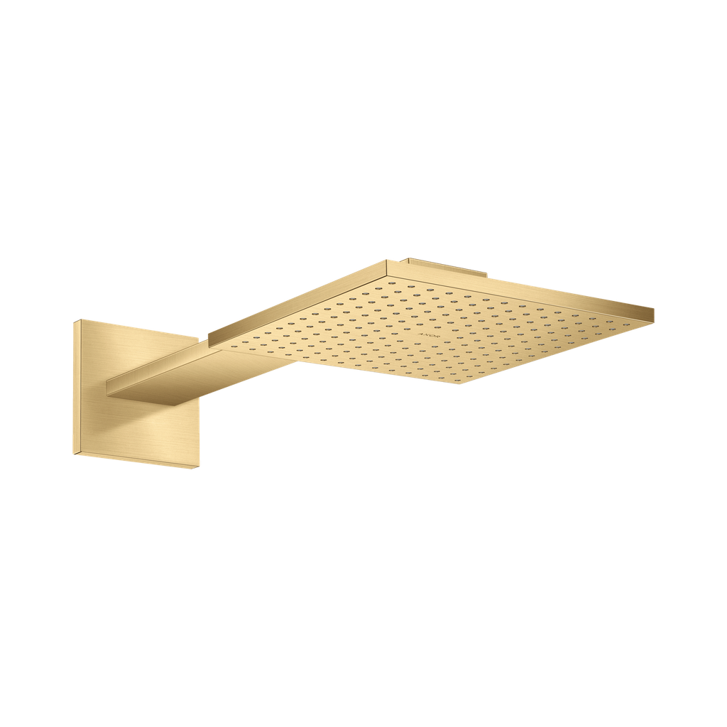 Hansgrohe 35310251 Axor Showerhead 250 Square 2-Jet with Showerarm Trim Brushed Gold Optic
