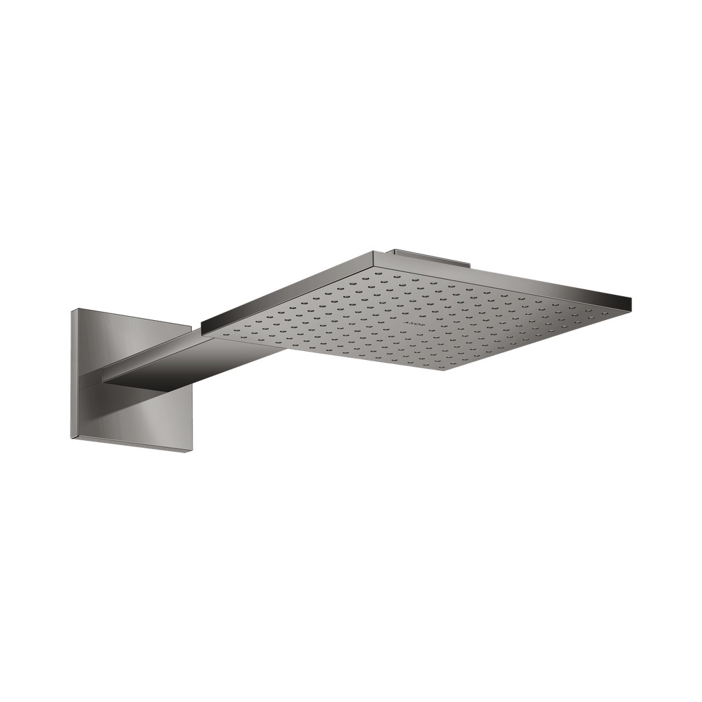 Hansgrohe 35311331 Axor Showerhead 250 Square 2-Jet with Showerarm Trim Polished Black Chrome