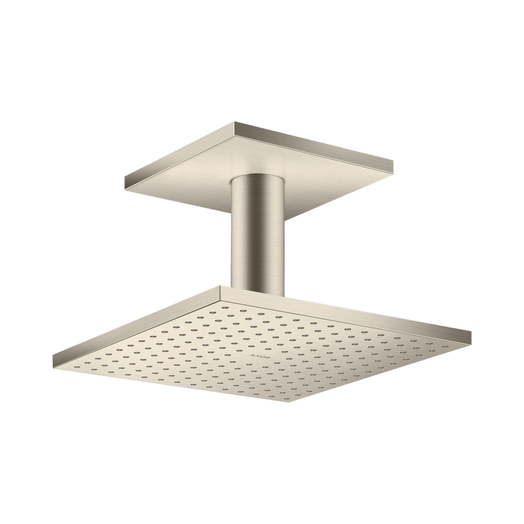 Hansgrohe 35312821 Axor Showerhead 250 Square 2-Jet with Ceiling Connection Brushed Nickel