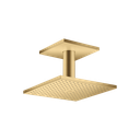 Hansgrohe 35319251 Axor Showerhead 250 Square 2-Jet with Ceiling Connection Brushed Gold Optic