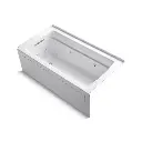 Kohler 1122-HL-0 Archer 60" x 32" Alcove Heated Whirlpool Bath Left Drain White