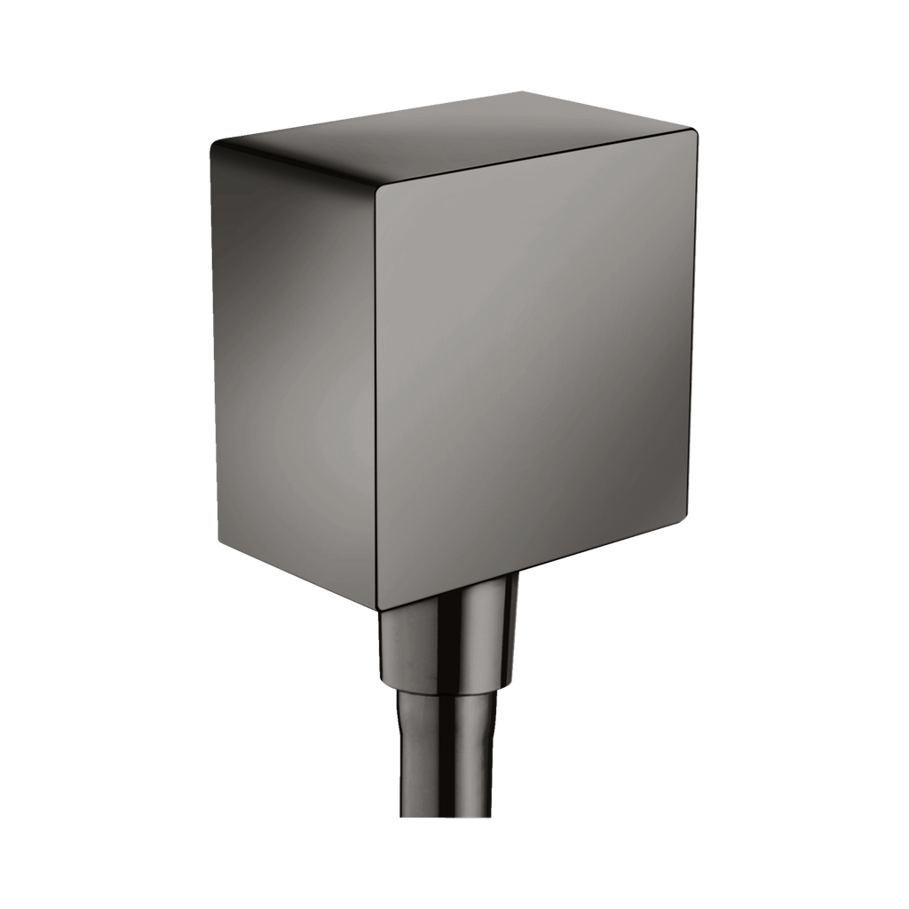 Hansgrohe 36732331 Axor Wall Outlet Square With Check Valves Polished Black Chrome