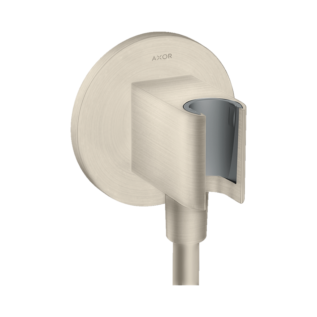 Hansgrohe 36733821 Axor Wall Outlet Round Handshower Holder Brushed Nickel