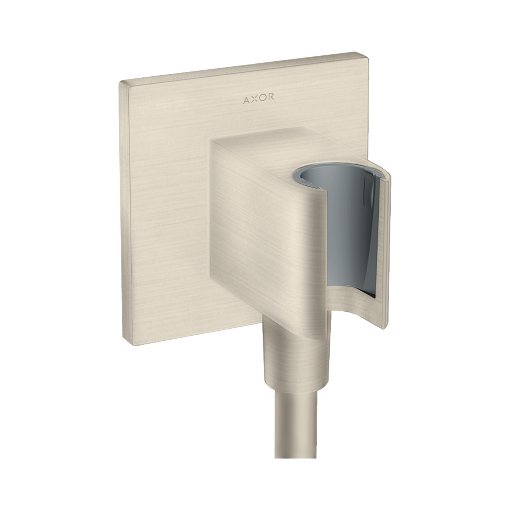 Hansgrohe 36734821 Axor Wall Outlet Square Handshower Holder Brushed Nickel
