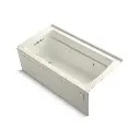 Kohler 1122-HL-96 Archer 60" x 32" Alcove Heated Whirlpool Bath Left Drain Biscuit