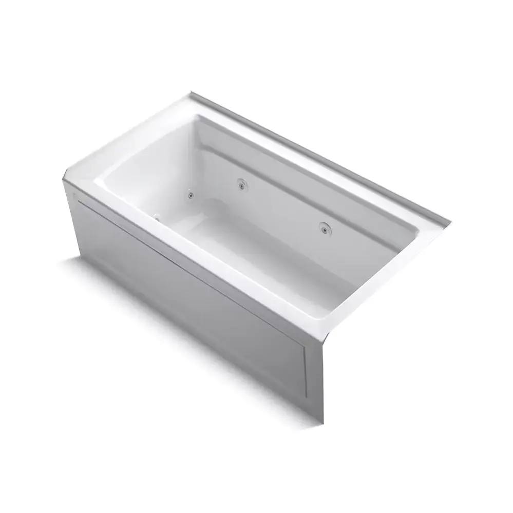 Kohler 1122-RA-0 Archer 60" x 32" Alcove Whirlpool Bath Right Drain White