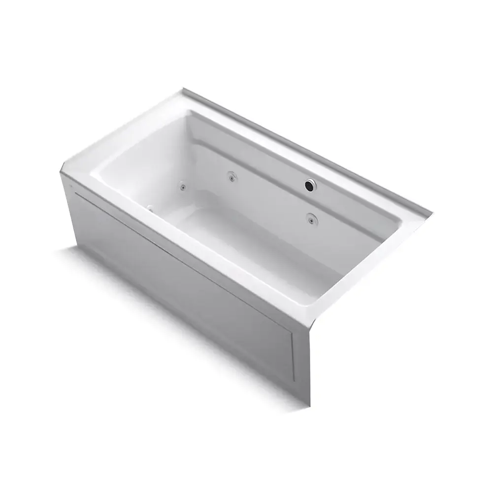 Kohler 1122-RAW-0 Archer 60" x 32" Alcove Whirlpool Heated Bath Right Drain White