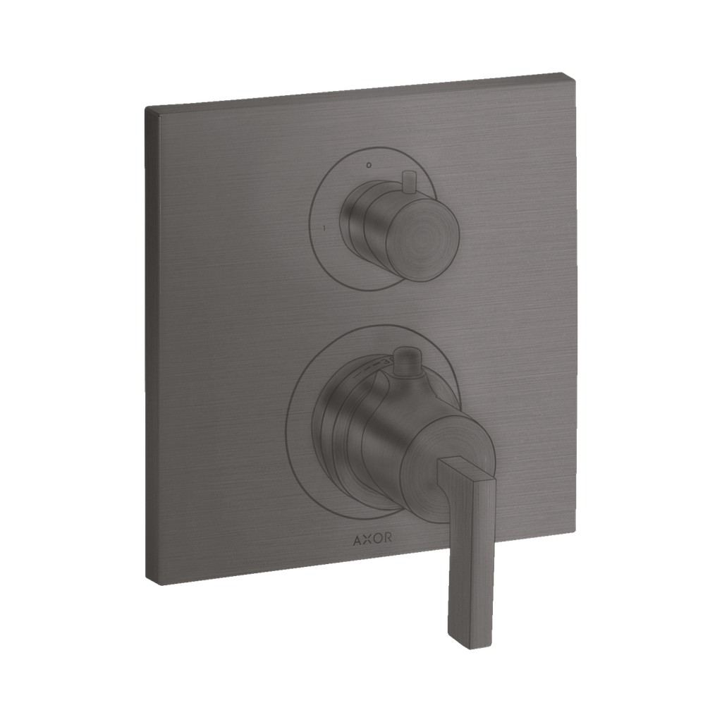 Hansgrohe 39700341 Axor Citterio Thermostatic Trim with Volume Control Brushed Black Chrome