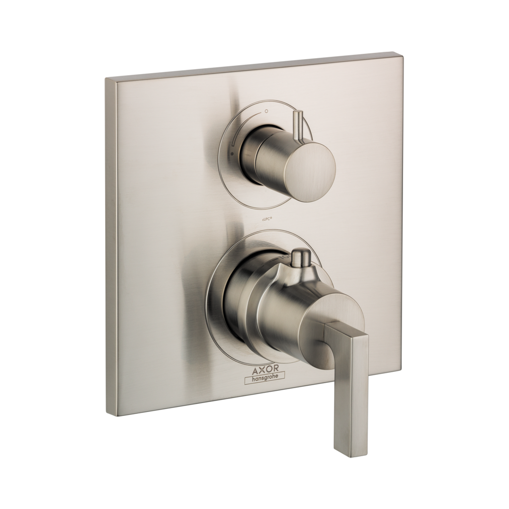 Hansgrohe 39700821 Axor Citterio Thermostatic Trim with Volume Control Brushed Nickel