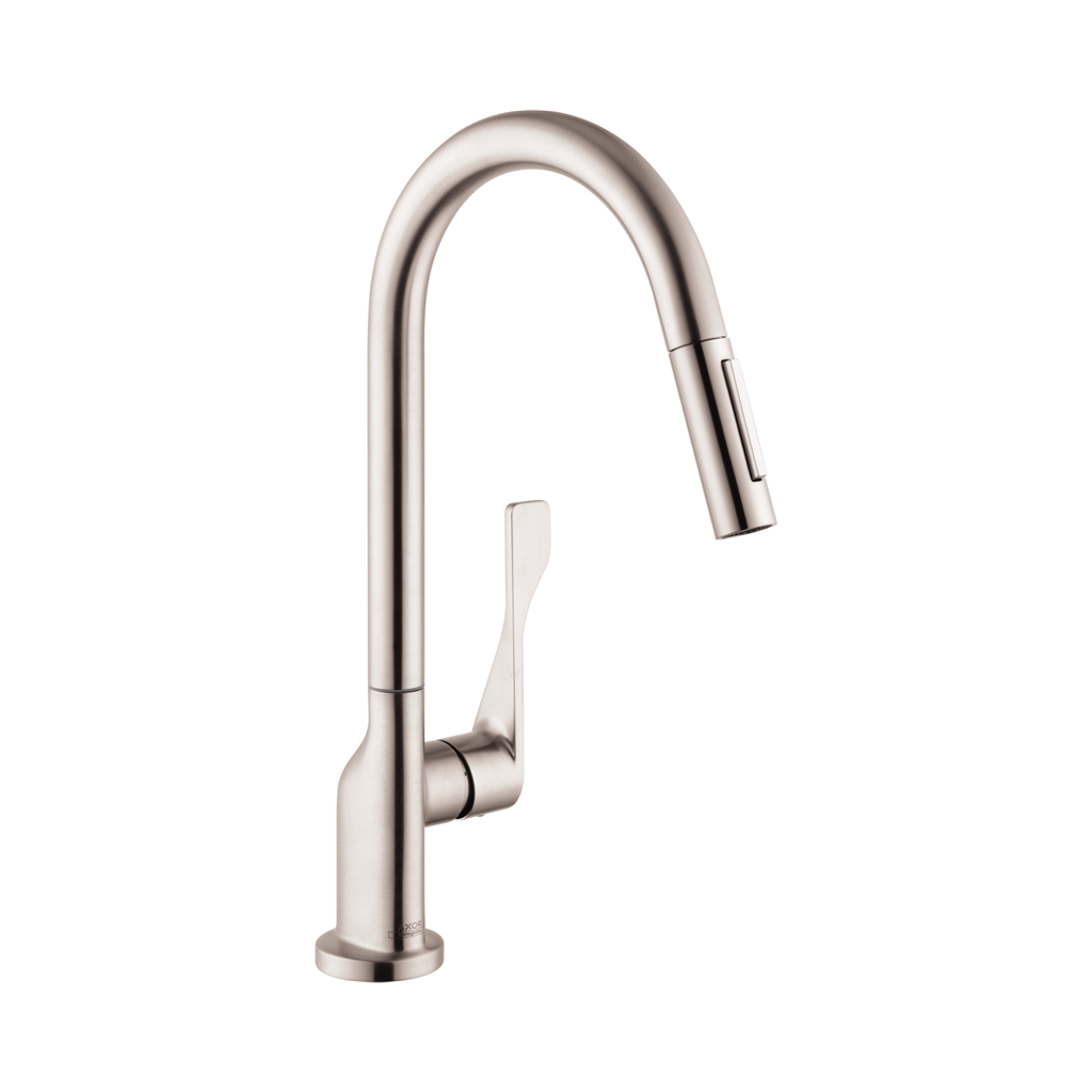 Hansgrohe 39846801 Axor Citterio HighArc 2-Spray Kitchen Faucet Steel Optic Finish