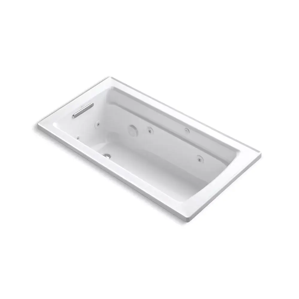 Kohler 1122-W1-0 Archer 60" x 32" Drop-in Whirlpool Heated Surface Bath White