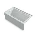 Kohler 1122-XGHLA-95 Archer 60" x 32" Alcove Heated Bubble Massage Bath Left Drain Ice Grey