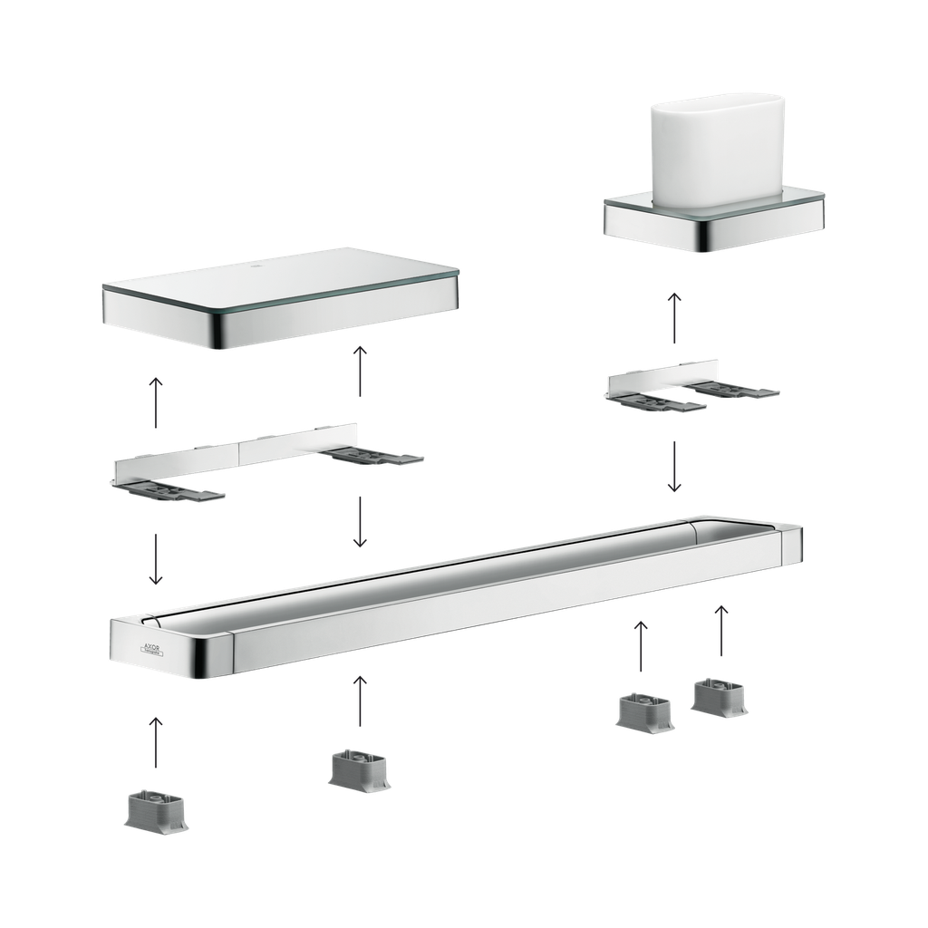 Hansgrohe 42870670 Axor Universal Softsquare Adapter Set Matte Black