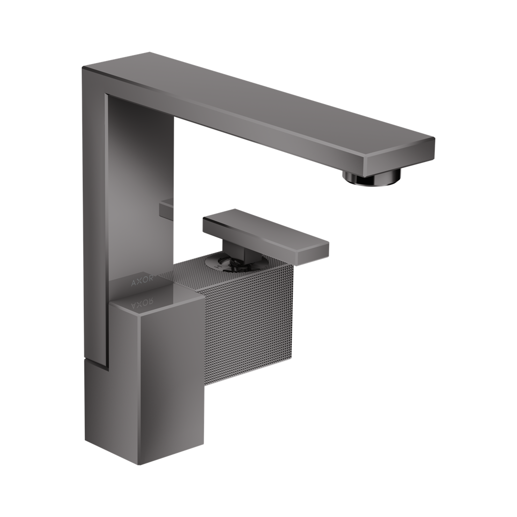 Hansgrohe 46021331 Axor Edge Single Hole Faucet 190 Diamond Cut Polished Black Chrome