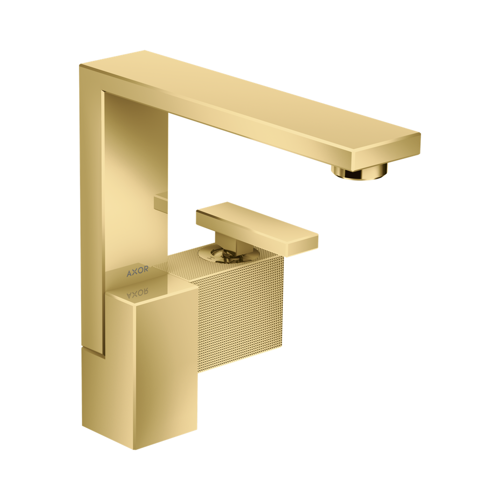 Hansgrohe 46021991 Axor Edge Single Hole Faucet 190 Diamond Cut Polished Gold Optic