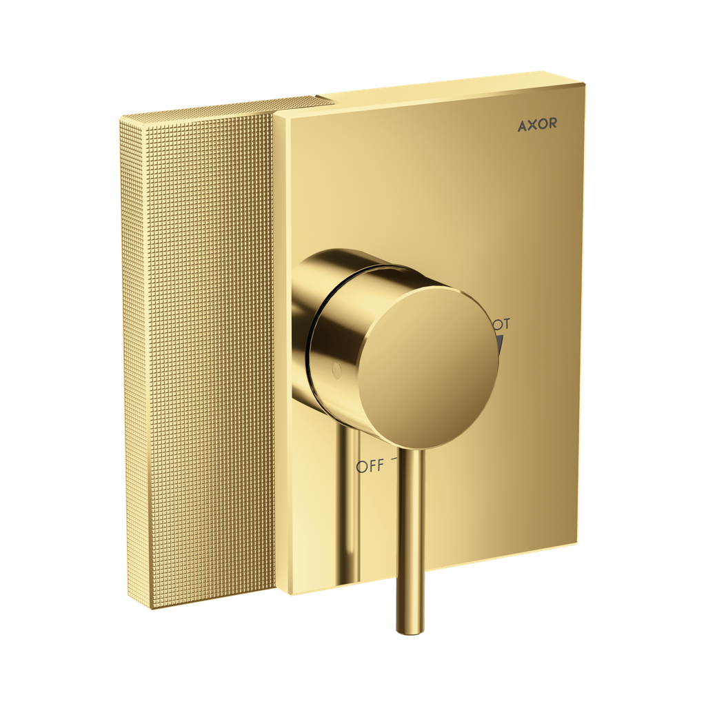Hansgrohe 46461991 Axor Edge Pressure Balance Trim Diamond Cut Polished Gold Optic