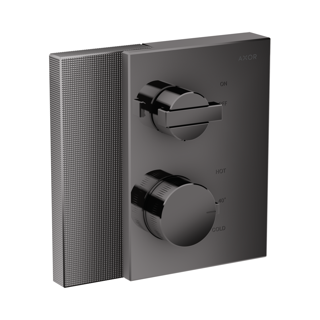 Hansgrohe 46751331 Axor Edge Thermostatic Trim With Volume Control Polished Black Chrome