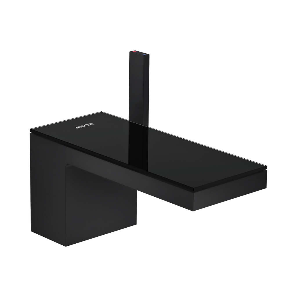 Hansgrohe 47010671 Axor MyEdition Single-Hole Faucet 70 Matte Black / Black Glass