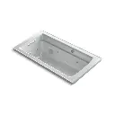 Kohler 1122-XHGH-95 Archer 60" x 32" Drop-in Heated Bubble Massage Air Bath Whirlpool Ice Grey