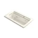 Kohler 1122-XHGH-96 Archer 60" x 32" Drop-in Heated Bubble Massage Air Bath Whirlpool Biscuit