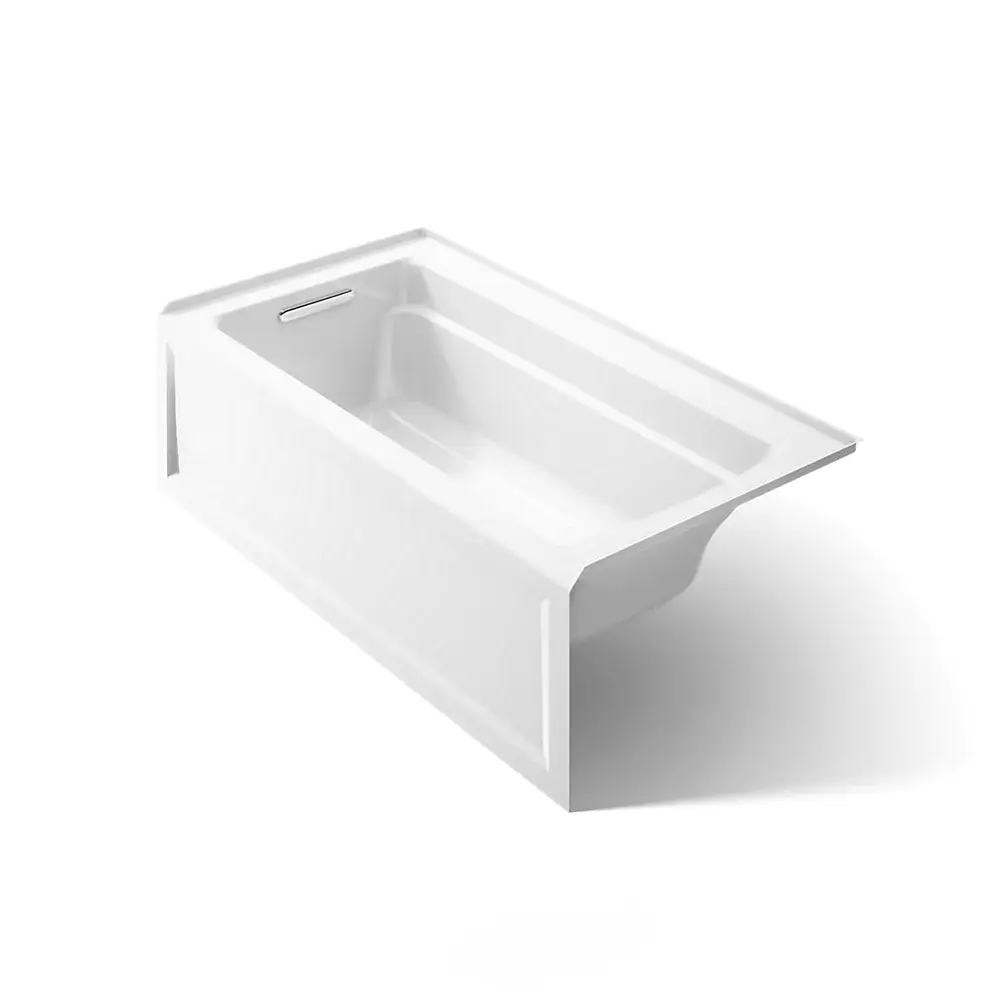 Kohler 1123-LA-0 Archer 60 X 32 Alcove Bath With Integral Apron Integral Flange And Left-Hand Drain
