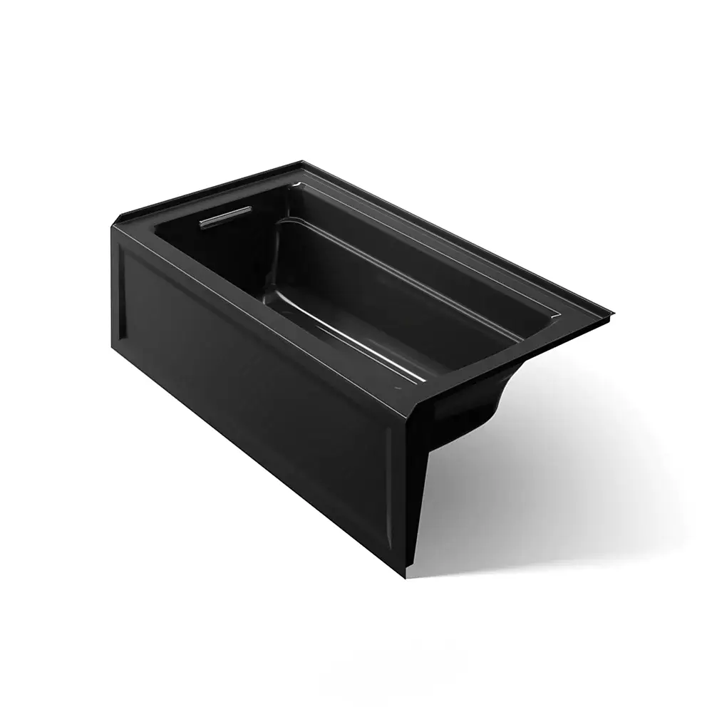 Kohler 1123-RAW-7 Archer 60" x 32" Alcove Bath Heated Surface Right Drain Black
