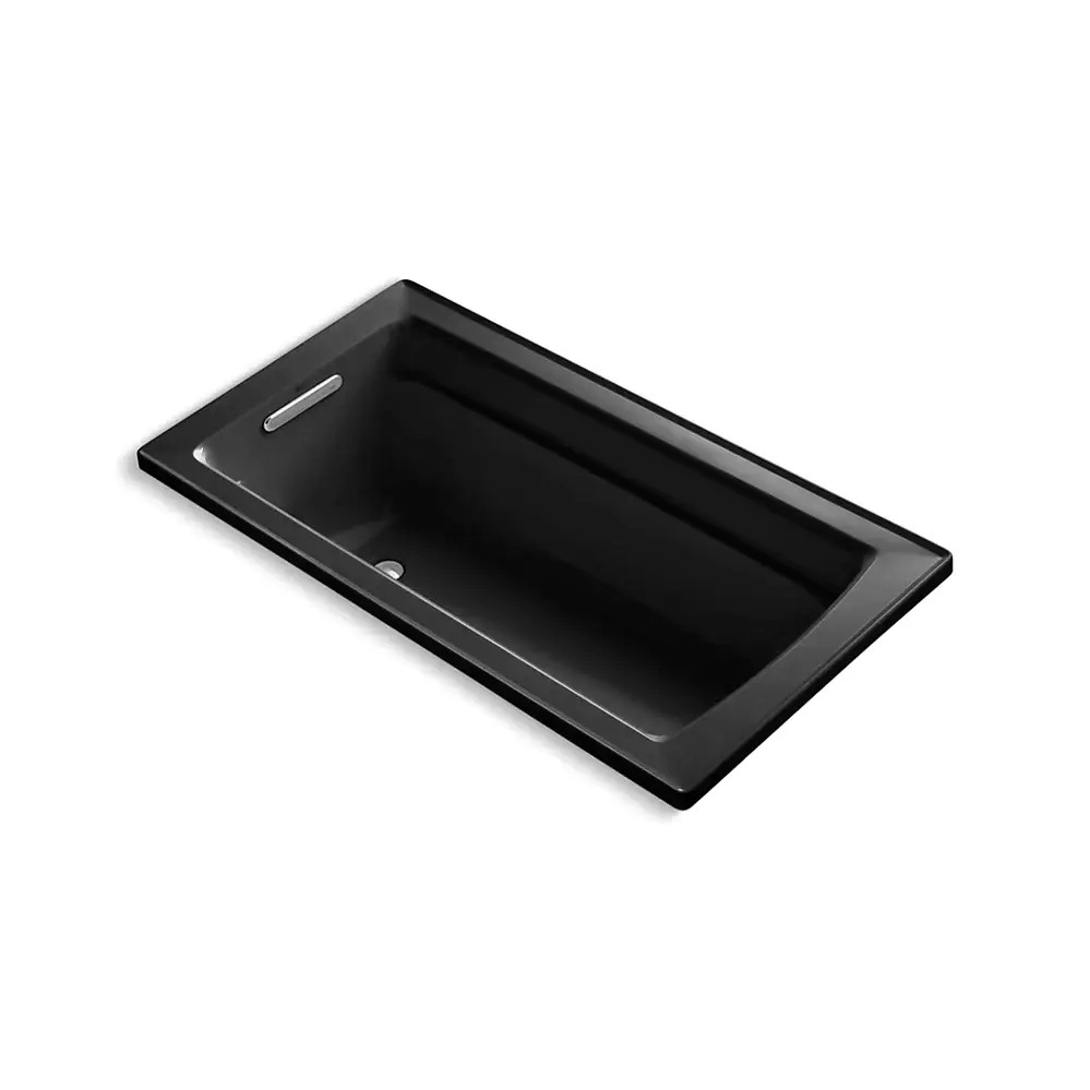 Kohler 1123-W1-7 Archer 60" x 32" Drop-in Bath With Heated Surface Black