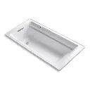 Kohler 1124-GH-0 Archer 72" x 36" Drop-in Heated Bubble Massage Air Bath White