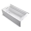 Kohler 1124-GHLA-0 Archer 72" x 36" Alcove Heated Bubble Massage Air Bath Left Drain White