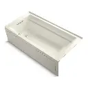 Kohler 1124-GHLAW-96 Archer 72" x 36" Alcove Heated Bubble Massage Air Bath Left Drain Biscuit