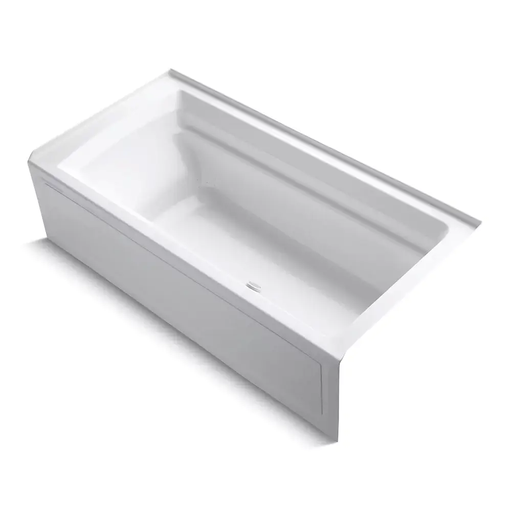 Kohler 1124-GHRA-0 Archer 72" x 36" Alcove Heated Bubble Massage Air Bath Right Drain White