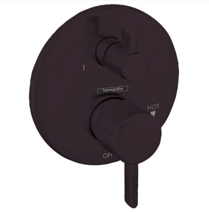 Hansgrohe 04447670 Ecostat Pressure Balance Trim S with Diverter Matte Black