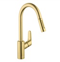 Hansgrohe 04505250 Focus HighArc Kitchen Faucet 1.75 GPM Brushed Gold Optic