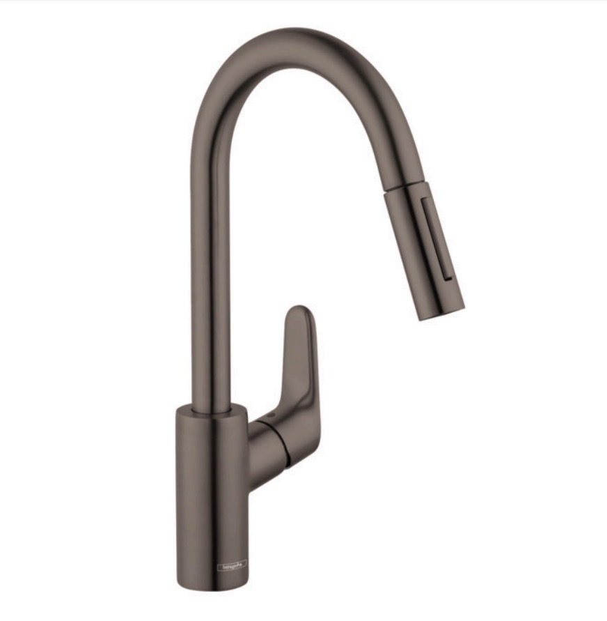 Hansgrohe 04505340 Focus HighArc Kitchen Faucet 1.75 GPM Brushed Black Chrome