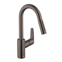 Hansgrohe 04506341 Focus Prep Kitchen Pull-Down Faucet Brushed Black Chrome