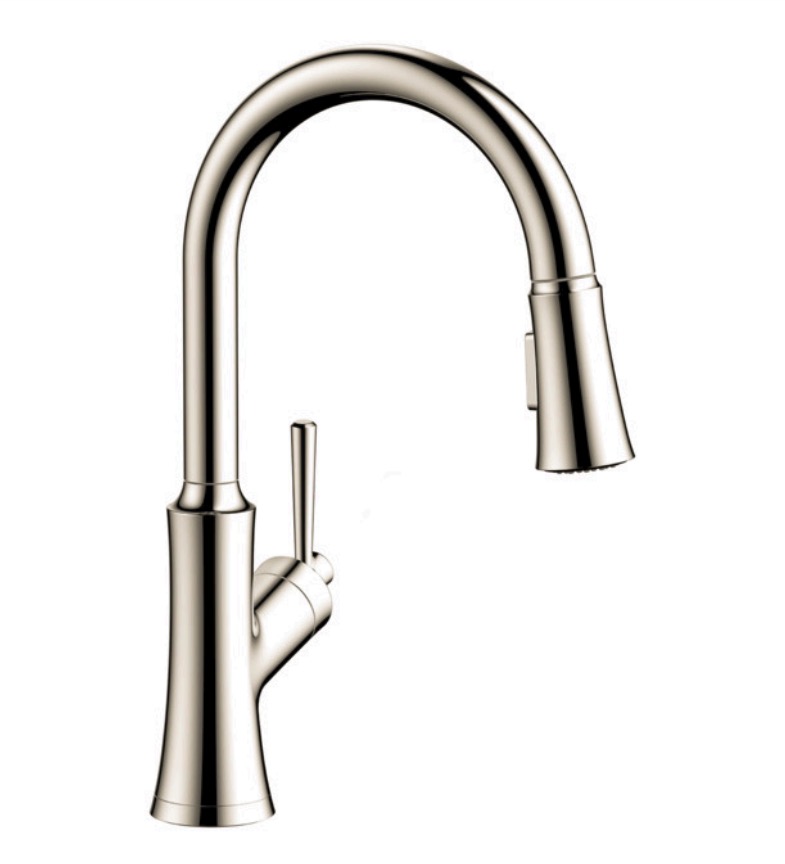 Hansgrohe 04793830 Joleena HighArc Single Handle Pull Down Kitchen Faucet Polished Nickel