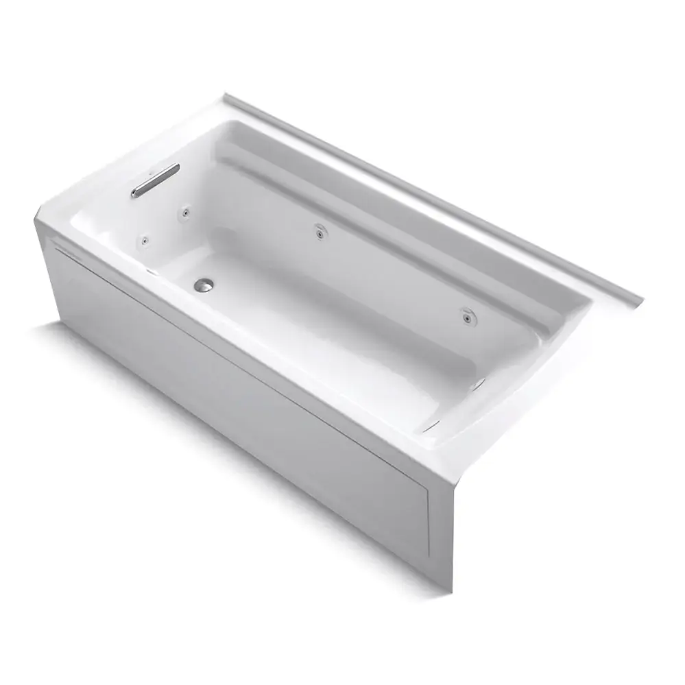 Kohler 1124-LA-0 Archer 72" x 36" Alcove Whirlpool Bath Left Drain White