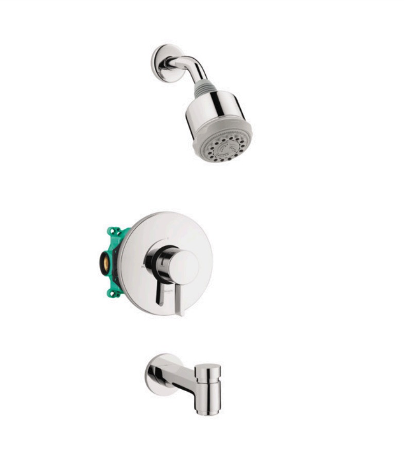 Hansgrohe 04906000 Clubmaster Pressure Balance Tub Shower Set Chrome