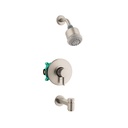 Hansgrohe 04906820 Clubmaster Pressure Balance Tub Shower Set Brushed Nickel