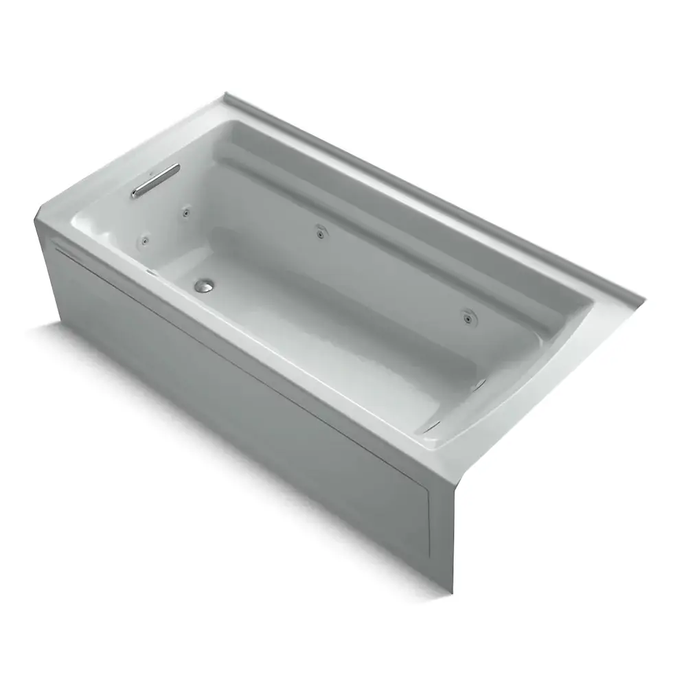 Kohler 1124-LA-95 Archer 72" x 36" Alcove Whirlpool Bath Left Drain Ice Grey