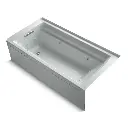 Kohler 1124-LA-95 Archer 72" x 36" Alcove Whirlpool Bath Left Drain Ice Grey