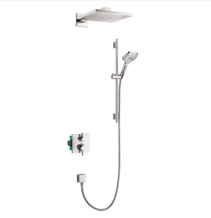 Hansgrohe 04914000 Raindance E Thermostatic Showerhead Wallbar Set Chrome
