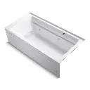 Kohler 1124-RAW-0 Archer 72" x 36" Alcove Whirlpool Heated Bath Right Drain White